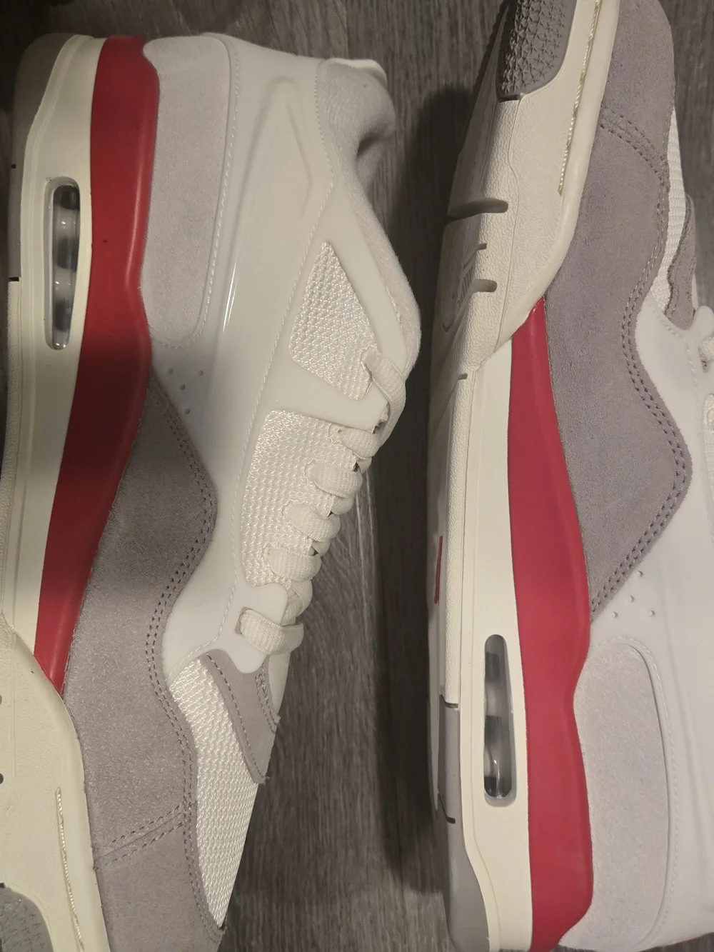 Air Jordan 4 RM Sail/Fire Red/Grey Men's 13 HF6126 100. New